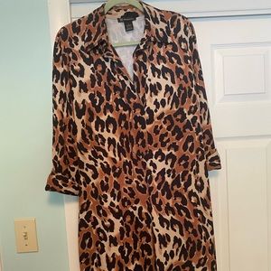 Sexy leopard print shift dress